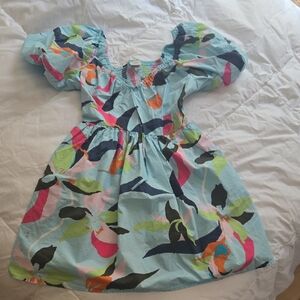 a new day Colorful Puff Sleeve Mini Dress